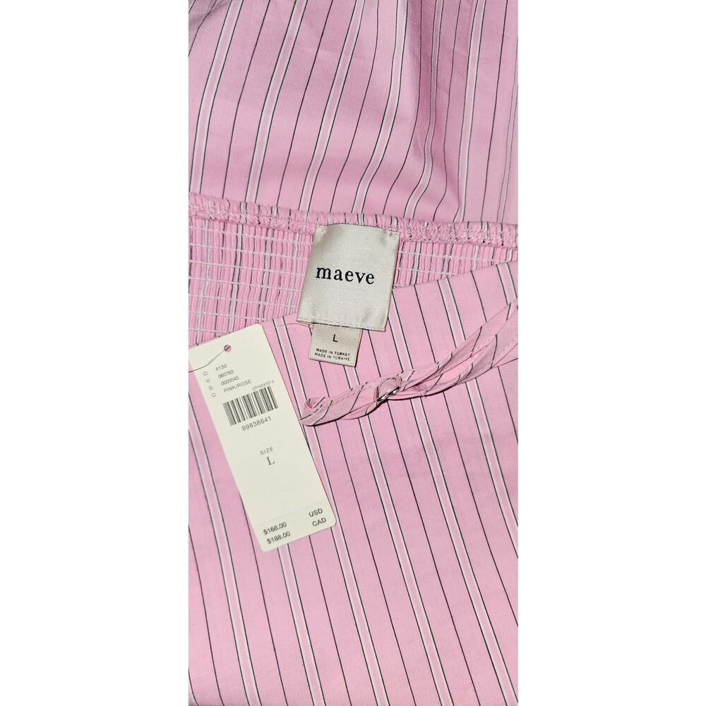 NWT Anthropologie Maeve Sleeveless Fitted A-Line Midi Dress $168 LARGE Pink - Picture 5 of 5